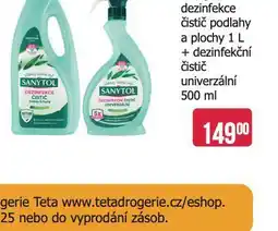Teta Sanytol dezinfekce čistič podlshy a plochy nabídka