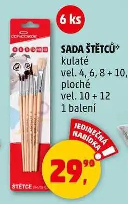 Penny Market SADA ŠTĚTCŮ kulaté vel. 4, 6, 8 + 10, ploché vel. 10+ 12, 1 balení nabídka