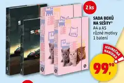 Penny Market SADA BOXŮ NA SEŠITY A4 a A5 různé motivy, 1 balení nabídka