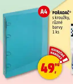 Penny Market POŘADAČ, s kroužky, různé barvy, 1 ks nabídka