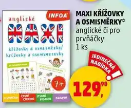 Penny Market MAXI KŘÍŽOVKY A OSMISMĚRKY anglické či pro prvňáčky, 1 ks nabídka