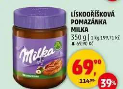 Penny Market LÍSKOOŘÍŠKOVÁ POMAZÁNKA MILKA, 350 g nabídka