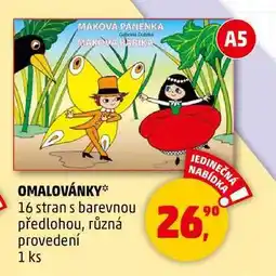 Penny Market OMALOVÁNKY, 16 stran s barevnou předlohou, různá provedení, 1 ks nabídka