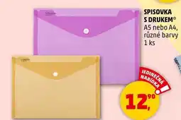 Penny Market SPISOVKA S DRUKEM, A5 nebo A4, různé barvy, 1 ks nabídka
