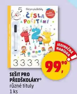 Penny Market SEŠIT PRO PŘEDŠKOLÁKY různé tituly, 1 ks nabídka