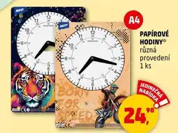 Penny Market PAPÍROVÉ HODINY různá provedení, 1 ks nabídka
