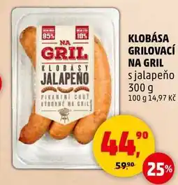 Penny Market KLOBÁSA GRILOVACÍ NA GRIL s jalapeňo, 300 g nabídka