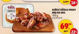 Penny Market KUŘECÍ KŘÍDLA SMOKY BBQ NA GRIL, 700 g nabídka