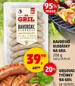 Penny Market BAVORSKÉ KLOBÁSKY NA GRIL, 200 g nabídka