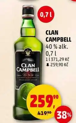 Penny Market CLAN CAMPBELL 40% alk., 0,7 l nabídka