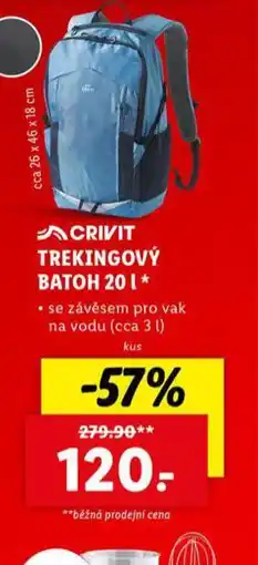 Lidl Trekingový batoh 20 l nabídka