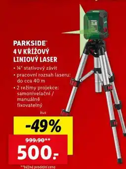 Lidl Parkside 4 v křížový liniový laser nabídka