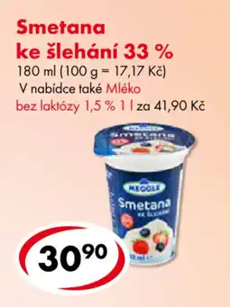 CBA Smetana ke šlehání 33 % nabídka