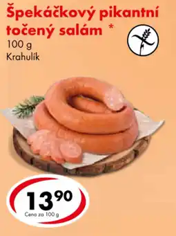 CBA Špekáčkový pikantní točený salám nabídka