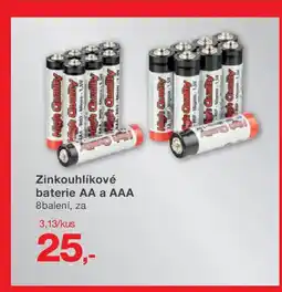 Kik Zinkouhlíkové baterie AA a AAA nabídka