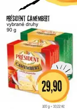Konzum Président Camembert nabídka