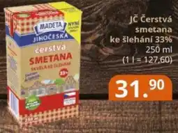 Potraviny CZ MADETA JČ Čerstvá smetana ke šlehání 33% nabídka
