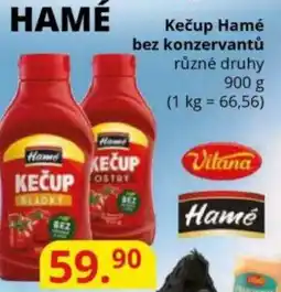 Potraviny CZ Kečup Hamé bez konzervantů nabídka