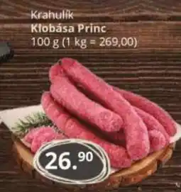 Potraviny CZ Krahulik Klobása Princ nabídka