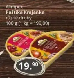 Potraviny CZ Alimpex Paštika Krajanka nabídka