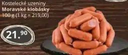 Potraviny CZ Kostelecké uzeniny Moravské klobásky nabídka
