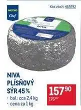 Makro NIVA PLÍSŇOVÝ SÝR 45 % nabídka