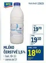 Makro Mléko čerstvé 1,5 % nabídka
