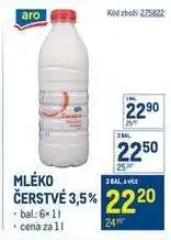 Makro Mléko čerstvé 3,5 % nabídka