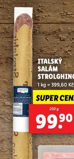 Lidl Italský salám strolghino nabídka
