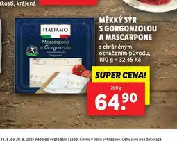 Lidl Měkký sýr s gorgonzolou a mascarpone nabídka