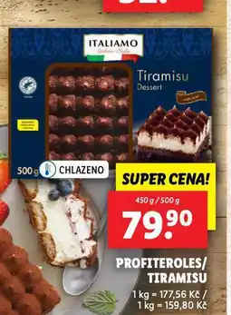 Lidl Profiteroles / tiramisu nabídka