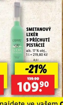 Lidl Smetanový likér s příchutí pistácií nabídka