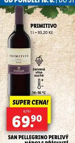 Lidl Primitivo nabídka