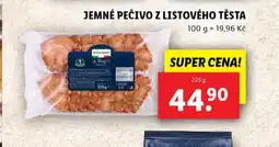 Lidl Jemné pečivo z listovéjoj těsta nabídka