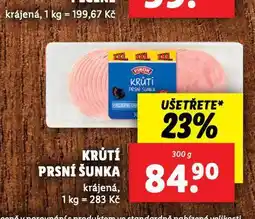 Lidl Krůtí prsní šunka nabídka