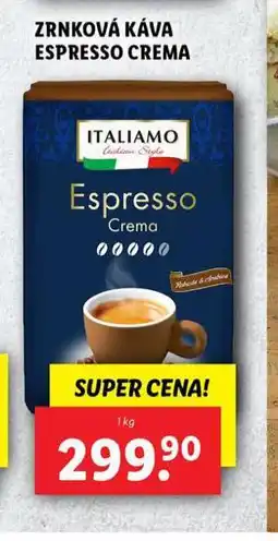 Lidl Zrnková káva espresso crema nabídka
