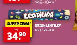 Lidl Orion lentilky nabídka