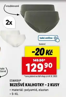 Lidl Bezešvé kalhotky nabídka