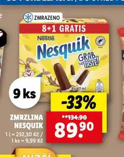 Lidl Zmrzlina nesquik nabídka