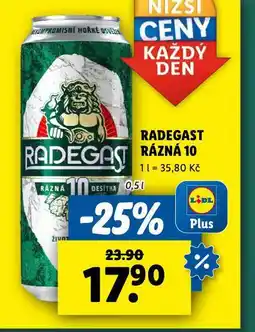 Lidl Pivo radegast rázná 10 nabídka