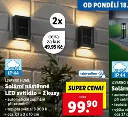 Lidl Solární nástěnné led svítidlo nabídka