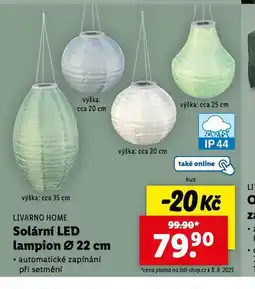 Lidl Solární led lampion nabídka