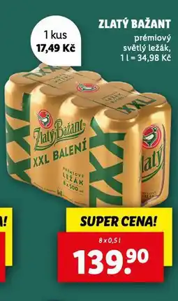 Lidl Pivo zlatý bažant nabídka