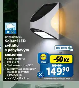 Lidl Solární led svítidlo s pohybovým senzorem nabídka