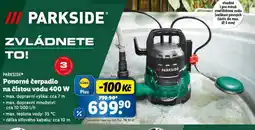 Lidl Ponorné čerpadlo na čistou vodu 400 w nabídka