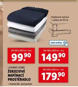 Lidl Žerzejové napínací prostěradlo 140-160 x 200 cm nabídka