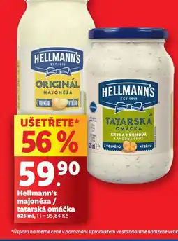 Lidl Hellmann´s tatarská omáčka, majonéza nabídka