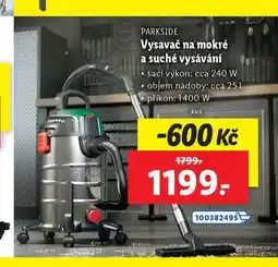 Lidl Vysavač na mokré s suché vysávání nabídka