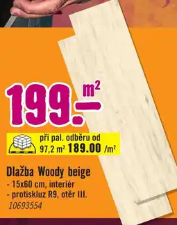 Hornbach Dlažba Woody beige nabídka