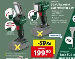 Lidl PARKSIDE 20 V Aku ruční LED reflektor 3 W nabídka